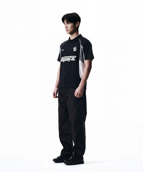 HYUNFIT（ヒョンフィット）の「SPORTY COLLAR T-SHIRT-[BLACK]（ポロシャツ・メンズ・その他・MEDIUM/LARGE/X-LARGE）」の5枚目の写真