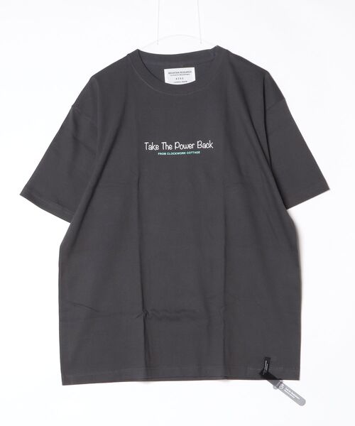 MOUNTAIN RESEARCH（マウンテンリサーチ）の「Take the Power Back MTR4292（Tシャツ/カットソー・メンズ・チャコールグレー/ホワイト・X-LARGE）」の2枚目の写真
