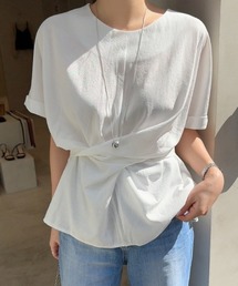 クルーネッククロスTシャツ