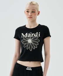 Mardi Mercredi（マルディメクルディ）の「SLIM FIT TOP EYELET FLOWERMARDI / スリム フィット トップ アイレット フラワーマルディ（Tシャツ/カットソー）」