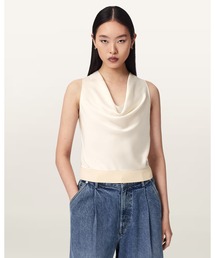 ALLSAINTS | ZOEY SLEEVELESS COWL NECK TANK TOP | ZOEY ノースリーブ カウル ネック タンクトップ(タンクトップ)