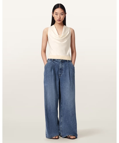ALLSAINTS(オールセインツ)の「ZOEY SLEEVELESS COWL NECK TANK TOP | ZOEY ノースリーブ カウル ネック タンクトップ(タンクトップ・レディース・ホワイト系その他・S/M/XS)」の3枚目の写真