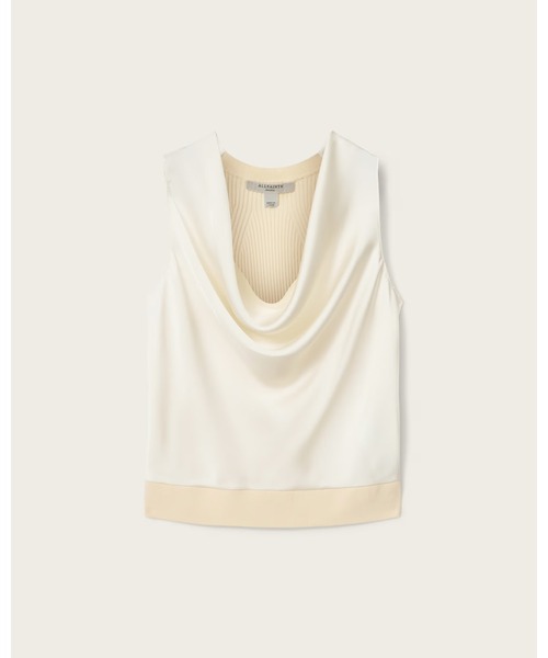 ALLSAINTS(オールセインツ)の「ZOEY SLEEVELESS COWL NECK TANK TOP | ZOEY ノースリーブ カウル ネック タンクトップ(タンクトップ・レディース・ホワイト系その他・S/M/XS)」の6枚目の写真