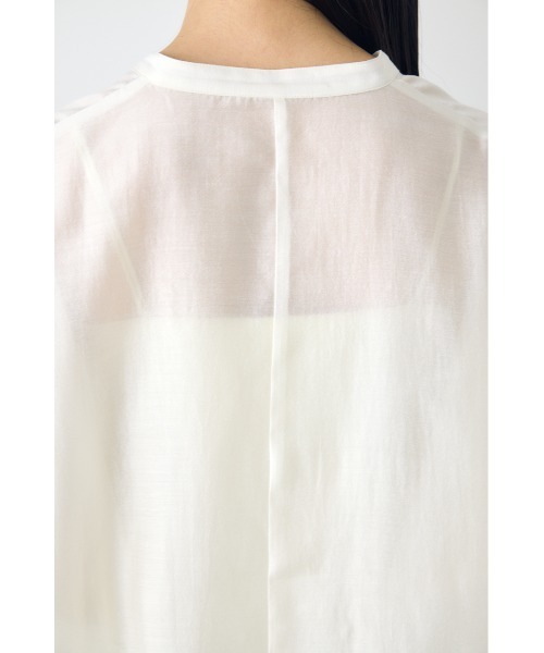 AZUL by moussy(アズールバイマウジー)の「【着丈バリエ】ハーフスリーブドルマンシャツ(シャツ/ブラウス・レディース・オフホワイト/ライトブラック/ライトブルー・SMALL/MEDIUM)」の10枚目の写真