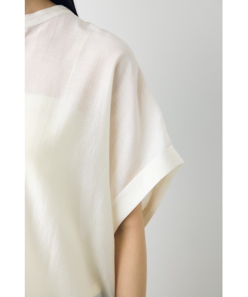 AZUL by moussy(アズールバイマウジー)の「【着丈バリエ】ハーフスリーブドルマンシャツ(シャツ/ブラウス・レディース・オフホワイト/ライトブラック/ライトブルー・SMALL/MEDIUM)」の11枚目の写真