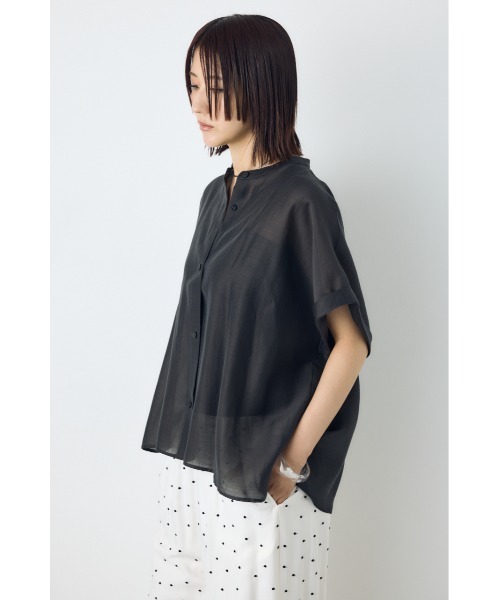 AZUL by moussy(アズールバイマウジー)の「【着丈バリエ】ハーフスリーブドルマンシャツ(シャツ/ブラウス・レディース・オフホワイト/ライトブラック/ライトブルー・SMALL/MEDIUM)」の16枚目の写真