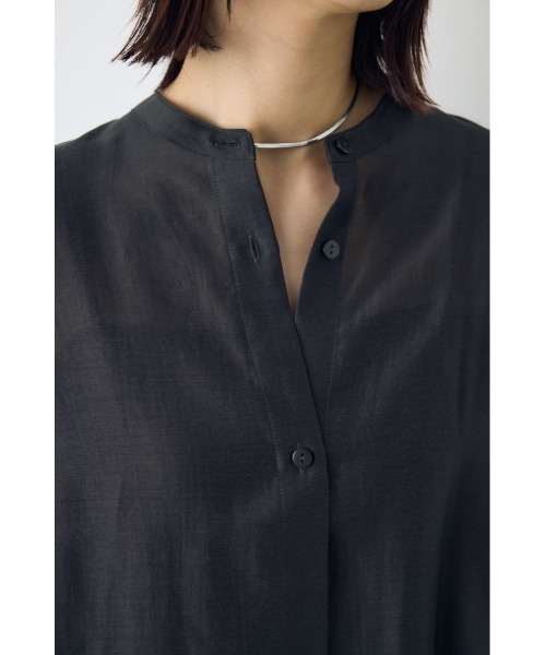 AZUL by moussy(アズールバイマウジー)の「【着丈バリエ】ハーフスリーブドルマンシャツ(シャツ/ブラウス・レディース・オフホワイト/ライトブラック/ライトブルー・SMALL/MEDIUM)」の19枚目の写真