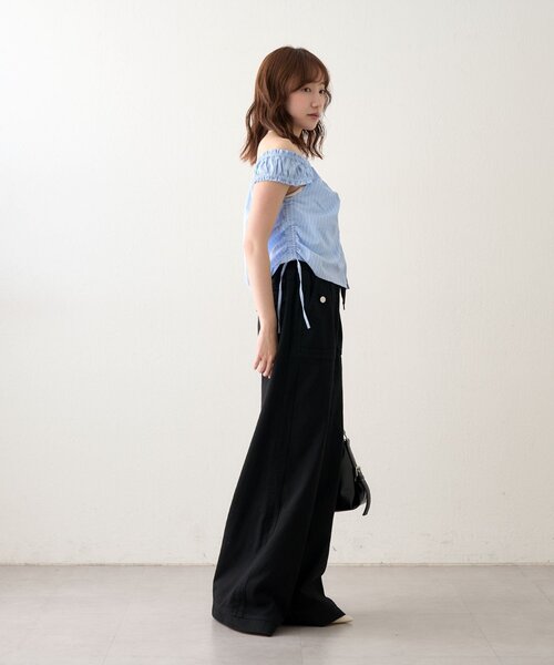 mline（エムライン）の「[mline]ハトメデザインカーゴパンツ（その他パンツ・レディース・グレー/ブラック・1/2）」の7枚目の写真