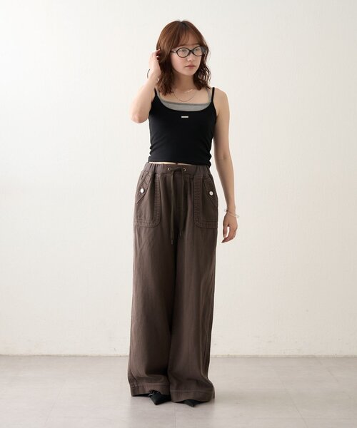 mline（エムライン）の「[mline]ハトメデザインカーゴパンツ（その他パンツ・レディース・グレー/ブラック・1/2）」の13枚目の写真