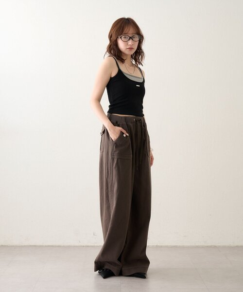 mline（エムライン）の「[mline]ハトメデザインカーゴパンツ（その他パンツ・レディース・グレー/ブラック・1/2）」の14枚目の写真