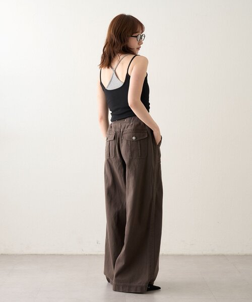 mline（エムライン）の「[mline]ハトメデザインカーゴパンツ（その他パンツ・レディース・グレー/ブラック・1/2）」の15枚目の写真