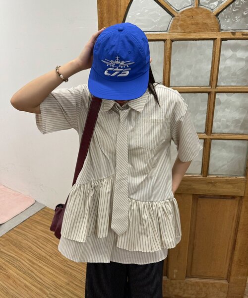 CIAOPANIC(チャオパニック)の「AIRロゴ5パネルキャップ(キャップ・レディース・イエロー/ブルー・ONE SIZE)」の8枚目の写真