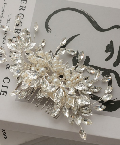 Cupid Heart(キューピッドハート)の「【Cupid Heart】結婚式用!ラグジュアリーリーフヘアコーム(バレッタ/ヘアクリップ・レディース・ゴールド/シルバー・MEDIUM)」の5枚目の写真