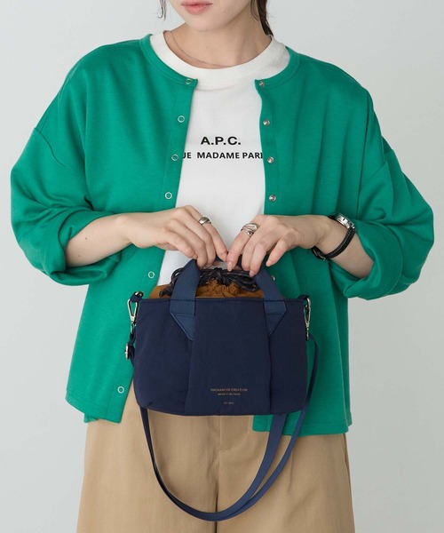 BONLECILL Marche(ボンルシールマルシェ)の「【BONLECILL Marche】2wayバイカラーミニトートバッグ/ショルダーバッグ(トートバッグ・レディース・ブラック/ブラウン/ネイビー・FREE)」の3枚目の写真