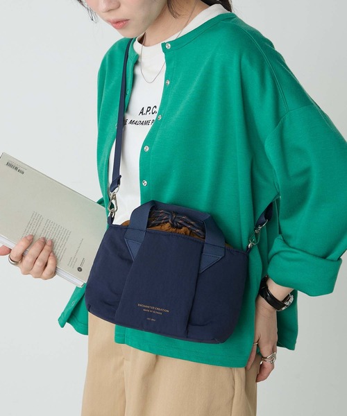 BONLECILL Marche(ボンルシールマルシェ)の「【BONLECILL Marche】2wayバイカラーミニトートバッグ/ショルダーバッグ(トートバッグ・レディース・ブラック/ブラウン/ネイビー・FREE)」の16枚目の写真
