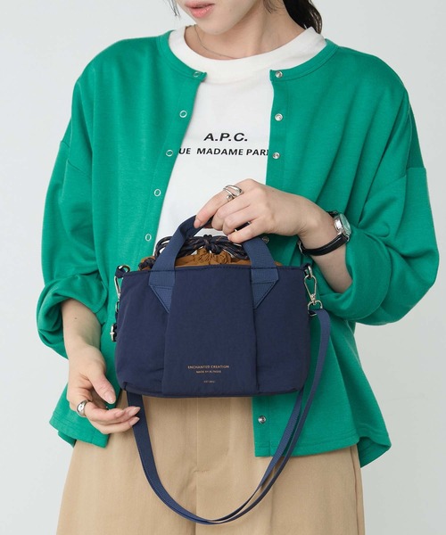 BONLECILL Marche(ボンルシールマルシェ)の「【BONLECILL Marche】2wayバイカラーミニトートバッグ/ショルダーバッグ(トートバッグ・レディース・ブラック/ブラウン/ネイビー・FREE)」の19枚目の写真