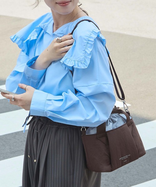 BONLECILL Marche(ボンルシールマルシェ)の「【BONLECILL Marche】2wayバイカラーミニトートバッグ/ショルダーバッグ(トートバッグ・レディース・ブラック/ブラウン/ネイビー・FREE)」の11枚目の写真