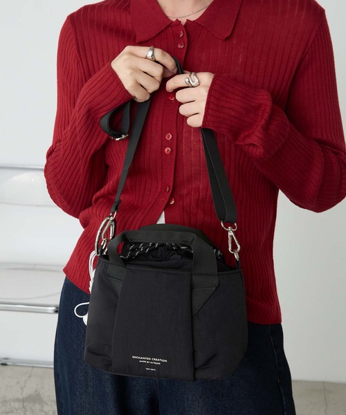 BONLECILL Marche(ボンルシールマルシェ)の「【BONLECILL Marche】2wayバイカラーミニトートバッグ/ショルダーバッグ(トートバッグ・レディース・ブラック/ブラウン/ネイビー・FREE)」の7枚目の写真