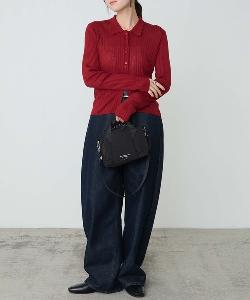 BONLECILL Marche(ボンルシールマルシェ)の「【BONLECILL Marche】2wayバイカラーミニトートバッグ/ショルダーバッグ(トートバッグ・レディース・ブラック/ブラウン/ネイビー・FREE)」の8枚目の写真