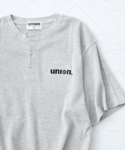76（セブンティシックス）の「76Lubricants ワッフルヘンリーネックＴシャツ 半袖（Tシャツ/カットソー・メンズ・ブラック/グレー/オフホワイト・M/L）」の3枚目の写真