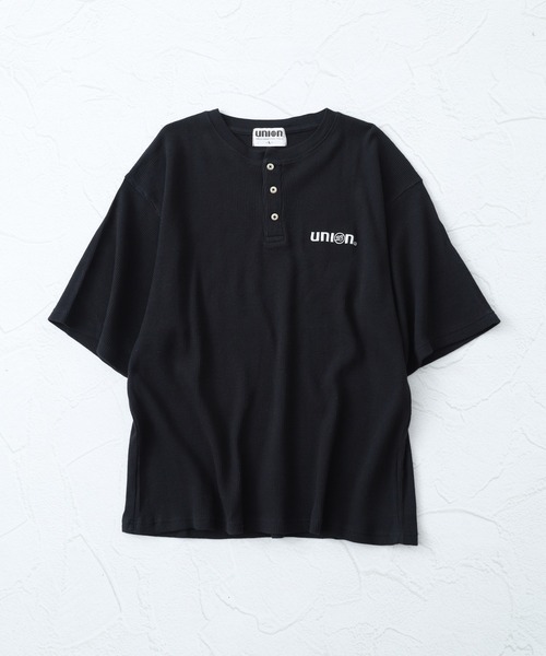 76（セブンティシックス）の「76Lubricants ワッフルヘンリーネックＴシャツ 半袖（Tシャツ/カットソー・メンズ・ブラック/グレー/オフホワイト・M/L）」の21枚目の写真