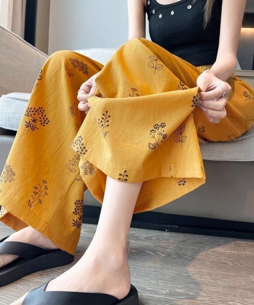 Miniministore(ミニミニストア)の「スカーフ付きハイウエストワイドパンツ春夏(スラックス・レディース・オレンジ/ネイビー/ホワイト・FREE)」の14枚目の写真