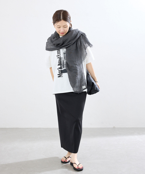 IENA(イエナ)の「《接触冷感/UVカット》ストレッチジャージーIラインスカート(スカート・レディース・カーキ/ブラック・36/38)」の22枚目の写真