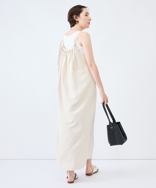 NOLLEY’S(ノーリーズ)の「ウォッシャブル襟三つ編みキャミワンピース(ワンピース・レディース・ベージュ/ブラック・38)」の14枚目の写真