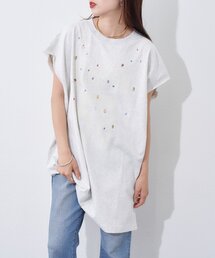 etsinta | 【etsinta】ビジュー付カレッジノースリ(タンクトップ)