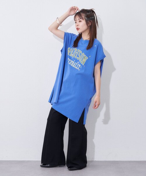 etsinta(エシンタ)の「【etsinta】ビジュー付カレッジノースリ(タンクトップ・レディース・チャコールグレー/ブルー/ライトグレー/ピンク・ONE SIZE)」の13枚目の写真