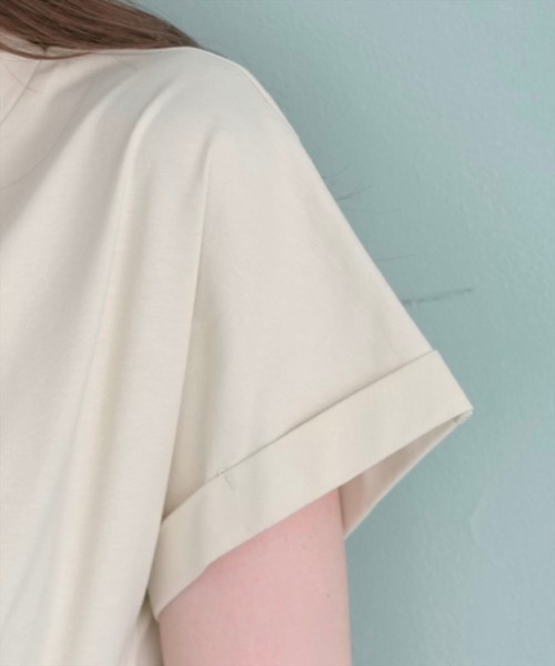 WILLSELECTION(ウィルセレクション)の「ロゴ刺繍ターンバックスリーブTシャツ(Tシャツ/カットソー・レディース・ミント/オフホワイト/ピンク・FREE)」の12枚目の写真