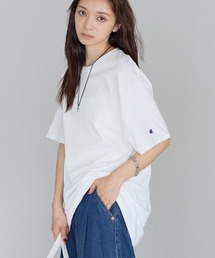 yuue' ( wear )（ユーイ）の「【Champion/チャンピオン】Authentic T-SHIRTS オーバーサイズ ワンポイント刺繍 半袖Tシャツ ユニセックス（Tシャツ/カットソー）」