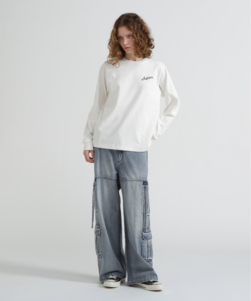 AVIREX(アヴィレックス)の「《WEB&DEPOT限定》MILITARY MOTIF LONG SLEEVE T-SHIRT(Tシャツ/カットソー・レディース・ライトグレー/ブラック/ホワイト・F)」の14枚目の写真