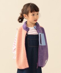 BEAMS mini（ビームスミニ）の「ボア リバーシブル ベスト 2026FW（90～140cm）キッズ アウター  プチプラ 人気 定番 通園 通学（ベスト）」