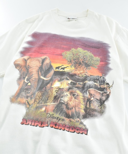 DISNEY VINTAGE（ディズニーヴィンテージ）の「【USED】90’s Disney “ANIMAL KINGDOM” アニマルTシャツ（Tシャツ/カットソー・メンズ・ホワイト・LARGE）」の2枚目の写真