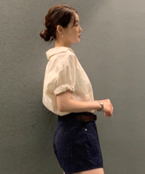 FAVORITO(ファヴォリート)の「襟付きシャツ(シャツ/ブラウス・レディース・ベージュ/ホワイト・F)」の20枚目の写真