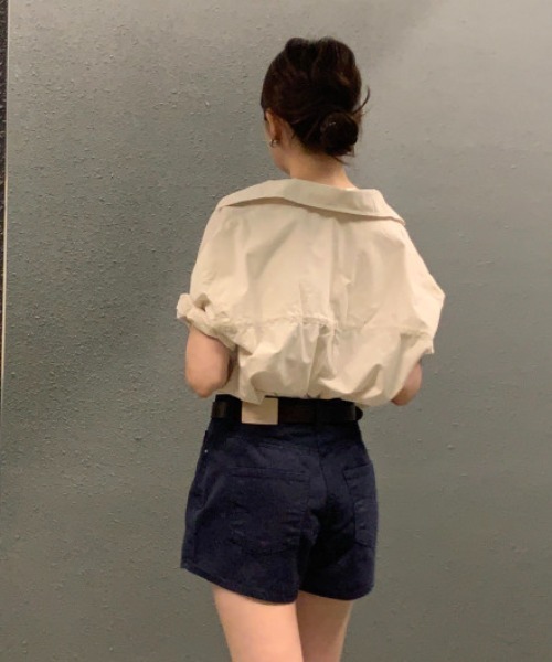 FAVORITO(ファヴォリート)の「襟付きシャツ(シャツ/ブラウス・レディース・ベージュ/ホワイト・F)」の21枚目の写真