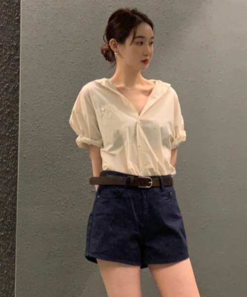 FAVORITO(ファヴォリート)の「襟付きシャツ(シャツ/ブラウス・レディース・ベージュ/ホワイト・F)」の17枚目の写真