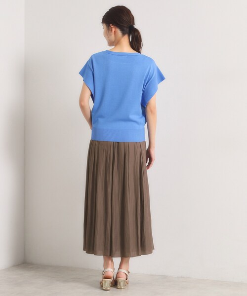 ITS'DEMO(イッツデモ)の「【冷感】ニット×サテンスカートセット(セットアップ・レディース・ネイビー/オフホワイト/ピンク系/ブルー・00)」の16枚目の写真
