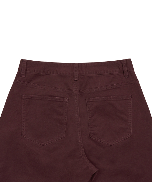 PEPLEE(ペプリー)の「Curved Wide Cotton Pants (Burgundy)(その他パンツ・レディース・その他・SMALL/MEDIUM)」の6枚目の写真