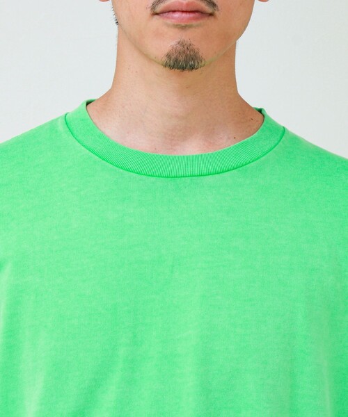 GLOSTER(グロスター)の「【1枚でレイヤード完成】ピグメント加工 フェイクレイヤードロンT(Tシャツ/カットソー・メンズ・ネイビー/ライトグリーン/ライトグレー/ブラック・L/M)」の11枚目の写真