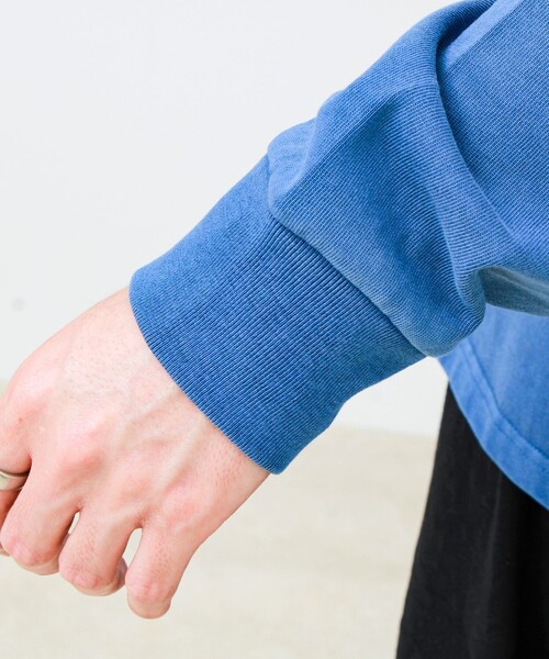 GLOSTER(グロスター)の「【1枚でレイヤード完成】ピグメント加工 フェイクレイヤードロンT(Tシャツ/カットソー・メンズ・ネイビー/ライトグリーン/ライトグレー/ブラック・L/M)」の21枚目の写真