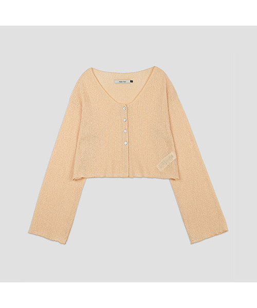 ATELIER NAIN(アトリエナイン)の「EMBO LACE COVER-UP CARDIGAN (CD-2269)(カーディガン/ボレロ・レディース・ホワイト/ブラック/ライトオレンジ系・FREE)」の3枚目の写真