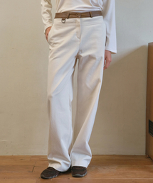 Auburn leather waist pants_Ivory(O25-PT12)