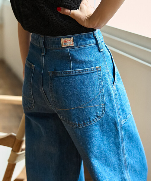 FREAK'S STORE(フリークスストア)の「SOMETHING × FREAK'S STORE/サムシング 別注 PAINTER BAGGY/別注 ペインター バギーデニム(デニムパンツ・レディース・ネイビー/ブルー・MEDIUM/SMALL)」の22枚目の写真