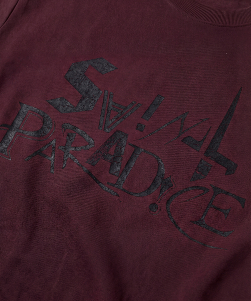 SAINTPAIN(セイントペイン)の「SP ミックスドレタリング 半袖Tシャツ バーガンディ(Tシャツ/カットソー・レディース・その他・MEDIUM/LARGE)」の3枚目の写真