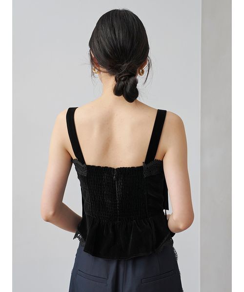 SNIDEL(スナイデル)の「【セットアップ対応】コルセットビスチェキャミ(その他トップス・レディース・チェック/グレー/ブラック・0/1)」の6枚目の写真