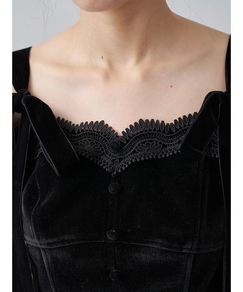 SNIDEL(スナイデル)の「【セットアップ対応】コルセットビスチェキャミ(その他トップス・レディース・チェック/グレー/ブラック・0/1)」の8枚目の写真