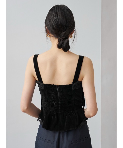 SNIDEL(スナイデル)の「【セットアップ対応】コルセットビスチェキャミ(その他トップス・レディース・チェック/グレー/ブラック・0/1)」の19枚目の写真