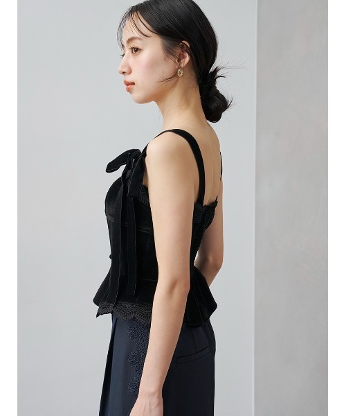 SNIDEL(スナイデル)の「【セットアップ対応】コルセットビスチェキャミ(その他トップス・レディース・チェック/グレー/ブラック・0/1)」の18枚目の写真